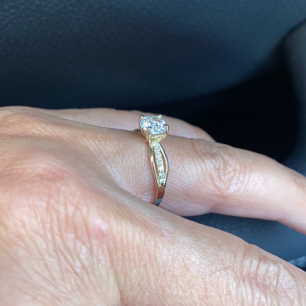 14k Solid Yellow Gold Engagement Ring 1ct Round - Picture 11 of 15